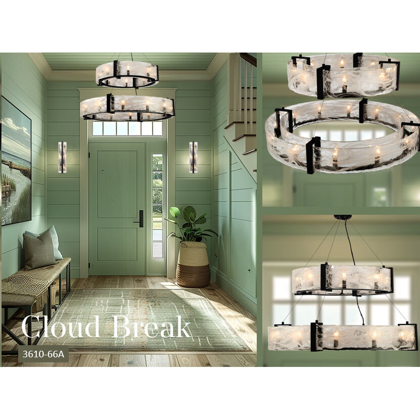 Cloud Break 20 Light 40 inch Coal Pendant Ceiling Light