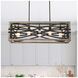 Amador 5 Light 38 inch Noblewood / Iron Linear Chandelier Ceiling Light
