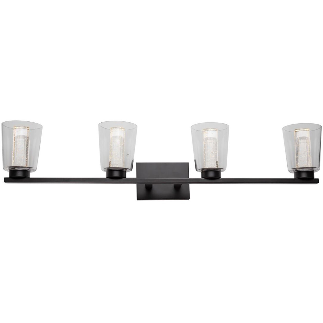 Dalton LED 33.25 inch Black Bathroom Vanity Wall Light