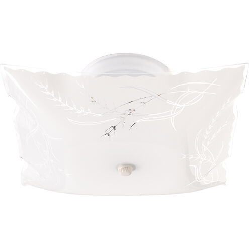 Brentwood 2 Light 12 inch White Semi Flush Mount Ceiling Light