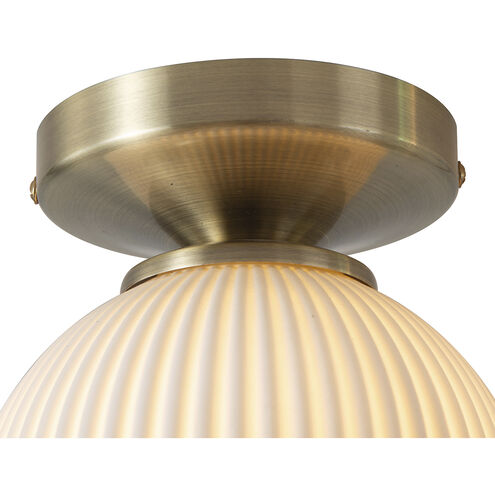 Petaluma LED 6 inch Weathered Brass Semi-Flush Mount Ceiling Light