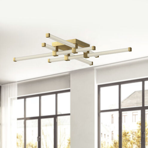 Blade LED 34.13 inch Brushed Gold Flush Mount Ceiling Light