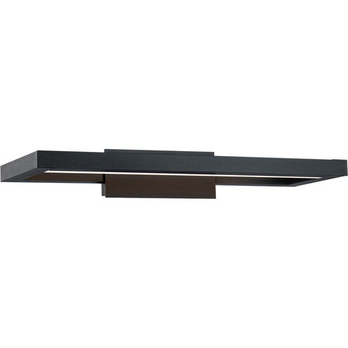 View LED 20 inch Black Bath Vanity & Wall Light in 3500K, dweLED