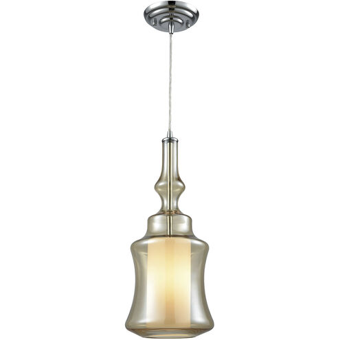 Aloren 1 Light 8 inch Polished Chrome with Silver and White Mini Pendant Ceiling Light