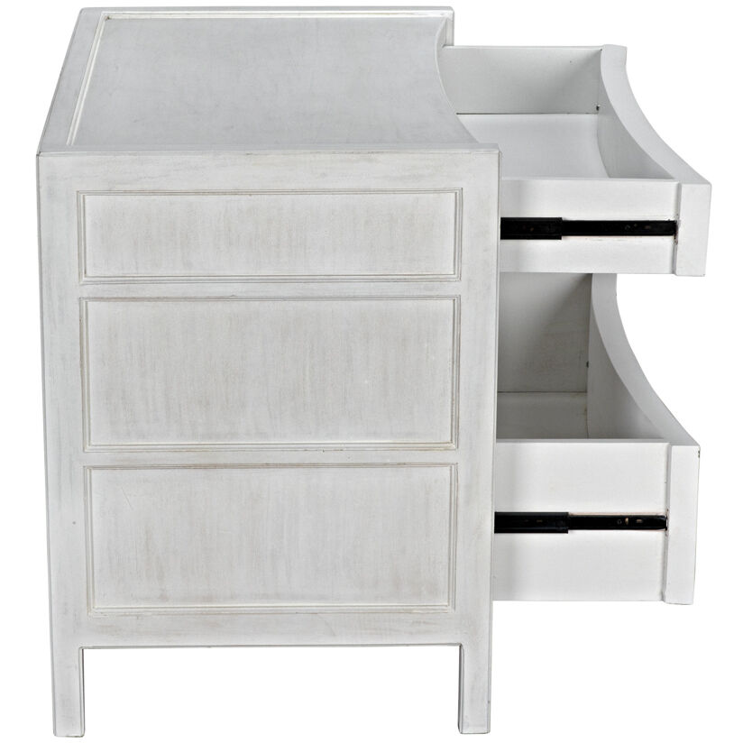 Hampton 36 X 31 inch White Wash Side Table