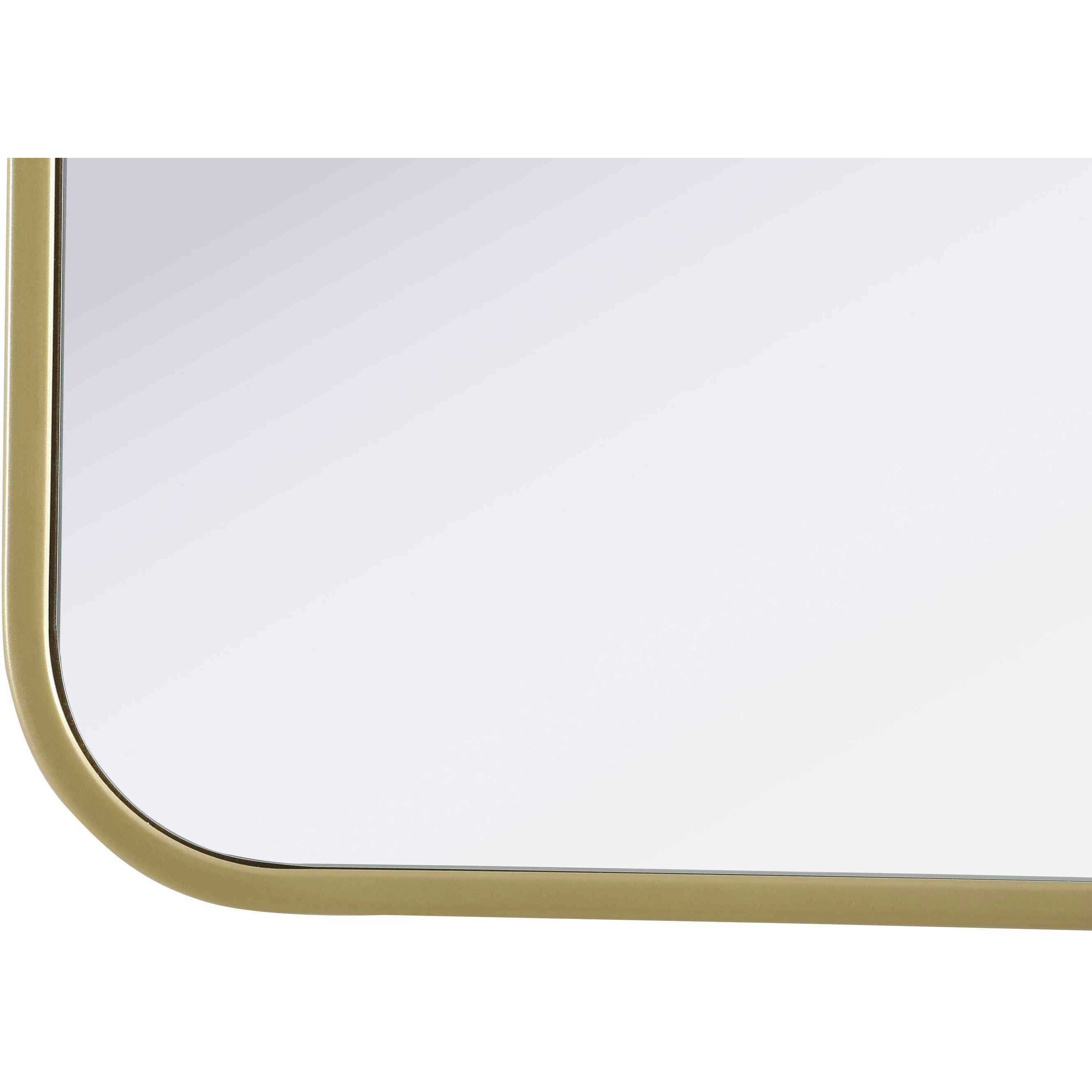 Remy 40 X 24 inch Brass Mirror