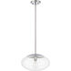 Gaze 1 Light 14 inch Chrome Pendant Ceiling Light, Oval