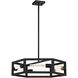 Urban Oasis 6 Light 24 inch Matte Black Chandelier Ceiling Light