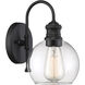 Farmhouse Outdoor Wall Lantern in Black