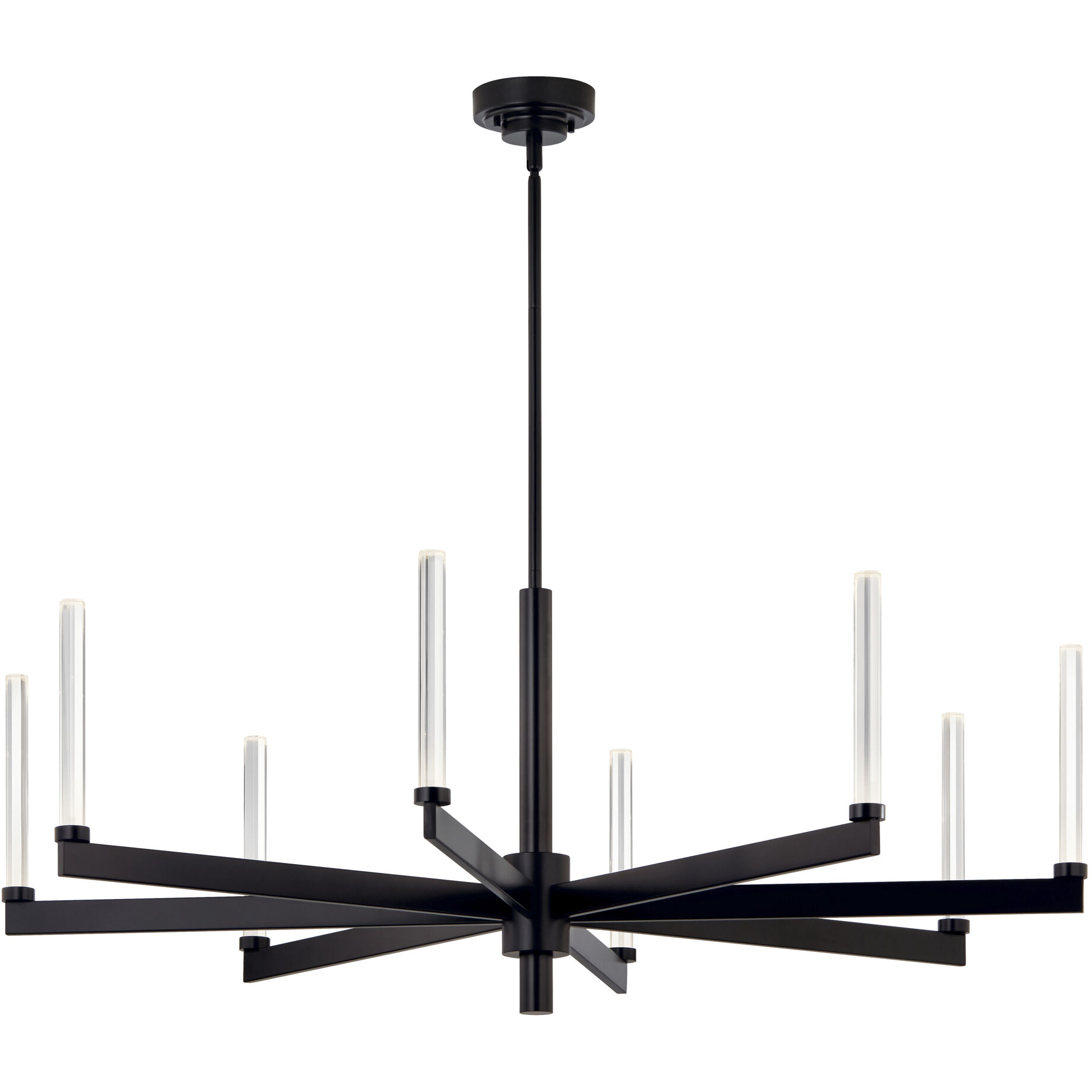 Sycara LED Black Chandelier Ceiling Light, 1 Tier Large