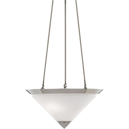 Latimer 2 Light 20 inch Polished Nickel/Frosted White Pendant Ceiling Light, Barry Goralnick Collection
