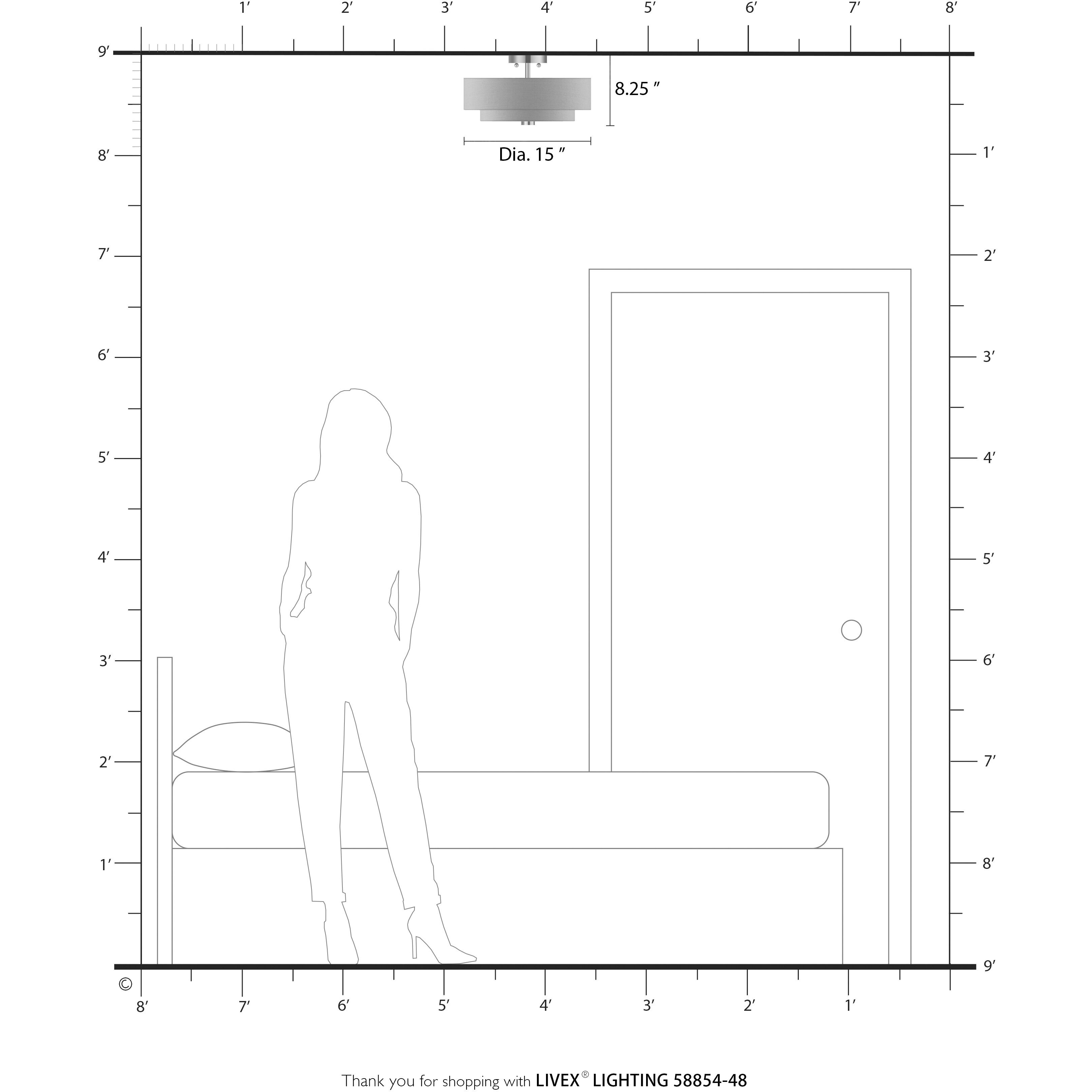 Bellingham 3 Light 15 inch Antique Gold Leaf Semi Flush Mount Ceiling Light, Large
