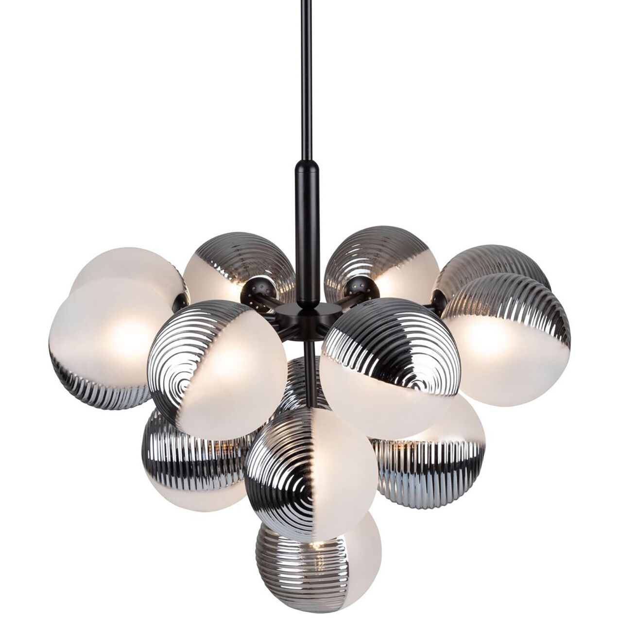 Bolla LED 24.5 inch Black Chandelier Ceiling Light