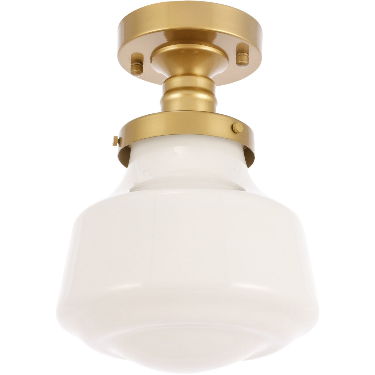 Lyle 1 Light 8 inch Brass Flush Mount Ceiling Light