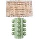 Roselle 26.25 inch 15 watt Aged Brass and Ceramic Moss Crackle Table Lamp Portable Light