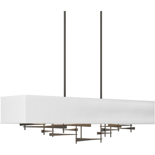 Cavaletti 4 Light 42 inch Dark Smoke Pendant Ceiling Light in Natural Anna