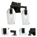 Gaia Vanity Light Wall Light in Acid Dipped Black