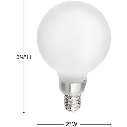 LumiGlo Cand. 2 watt 120v 2700 LED Bulb in Matte White