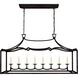 Chapman & Myers Darlana4 8 Light 51.75 inch Aged Iron Linear Pendant Ceiling Light, Large