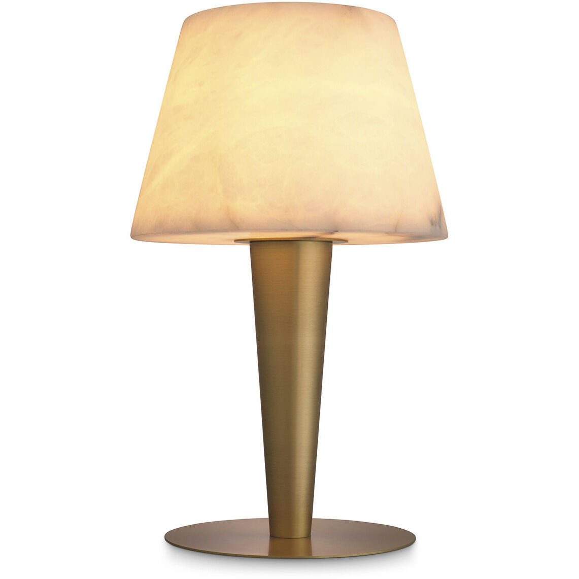 Scarlette 19.88 inch 8 watt Antique Brass with Black with Alabaster Table Lamp Portable Light