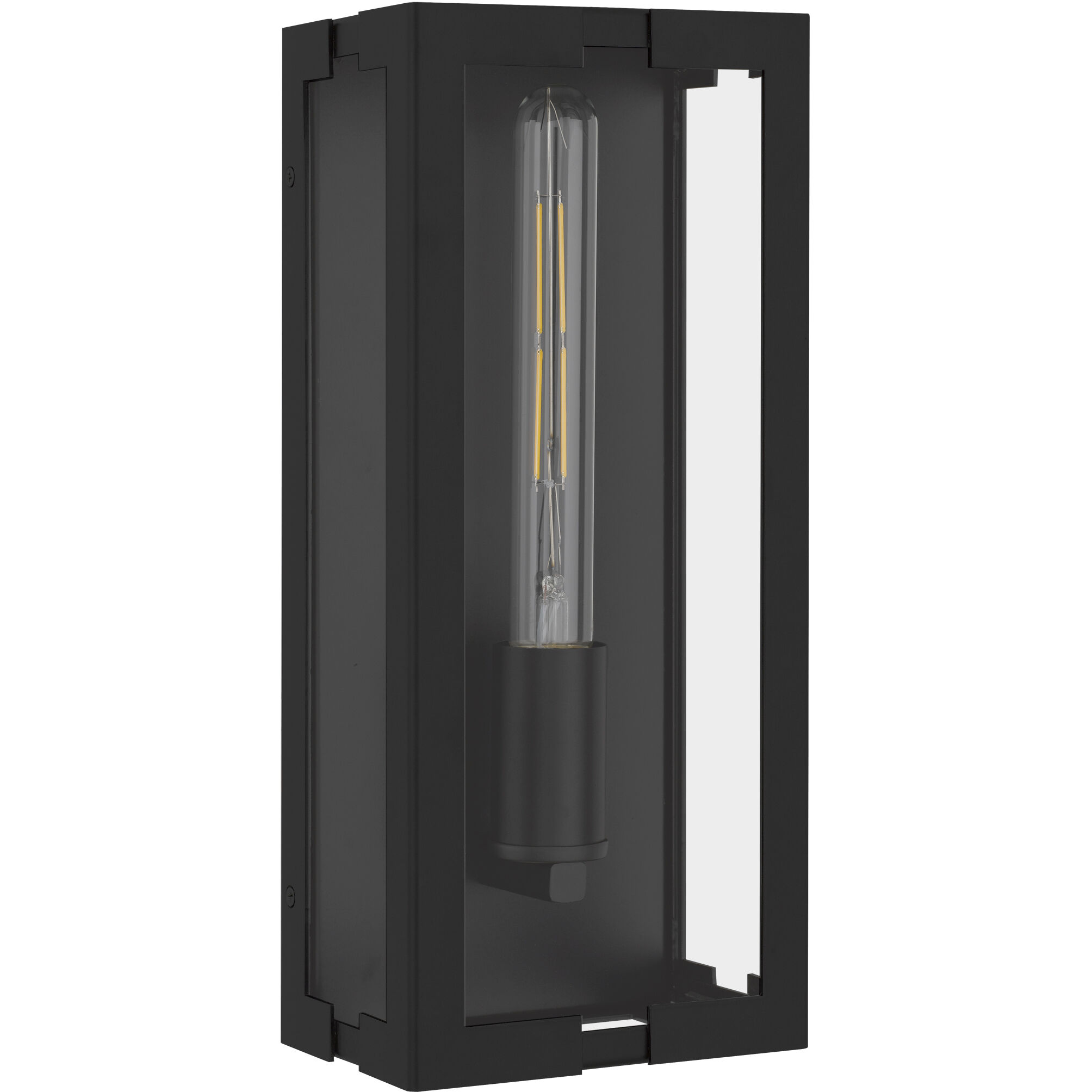 Young 1 Light 14 inch Matte Black Outdoor Wall Lantern