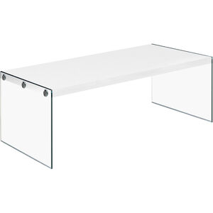 Silver Spring 44 X 22 inch White and Clear Accent Table or Coffee Table
