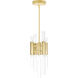 Orgue LED 8 inch Satin Gold Down Mini Pendant Ceiling Light
