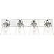 Harper 4 Light 31.25 inch Chrome Vanity Wall Light