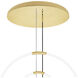 Hoops LED 24 inch Satin Gold Chandelier Ceiling Light