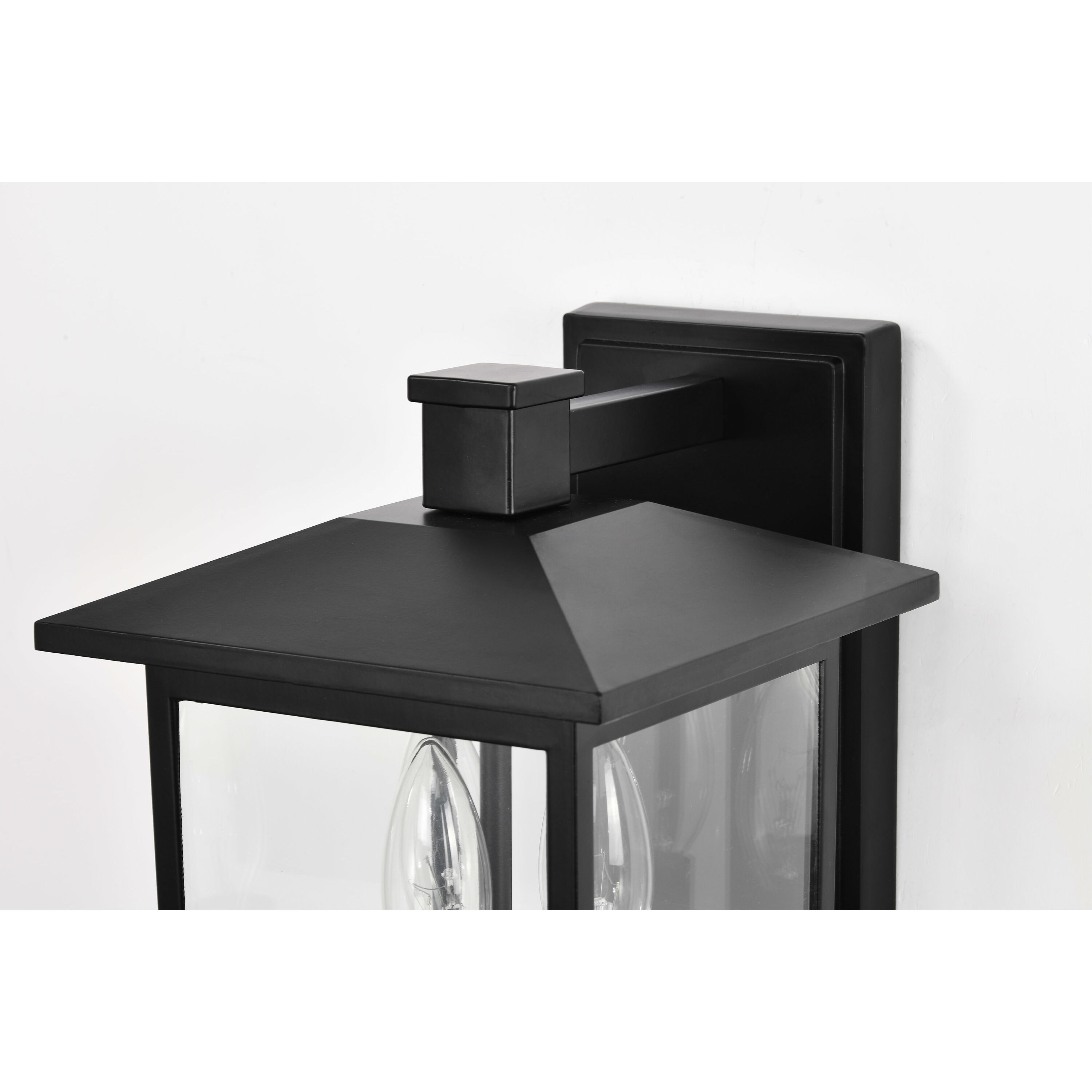 Jamesport 11 inch Matte Black Outdoor Wall Lantern, Small