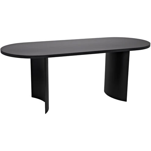 Concave 80 X 32 inch Matte Black Dining Table