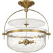 Denmar 4 Light 18 inch Warm Brass Covertible SemiFlush Ceiling Light
