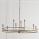 Fuller 9 Light 34.75 inch Aged Brass Chandelier Ceiling Light