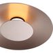 Yep Luma LED 11.75 inch Coffee Silver Flush Mount Ceiling Light