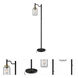 Luken 60.5 inch 60 watt Black Floor Lamp Portable Light