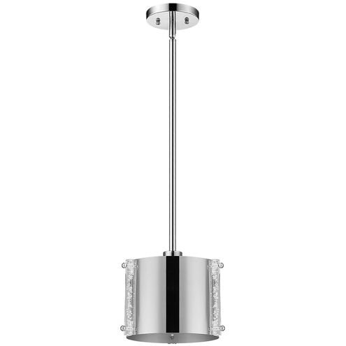 Zoom 1 Light 9 inch Polished Stainless Steel Pendant Ceiling Light