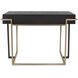 Evora 45.5 inch Matte Black and Gold Desk/Console
