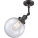 Franklin Restoration Large Beacon LED 8 inch Oil Rubbed Bronze Semi-Flush Mount Ceiling Light in Seedy Glass, Franklin Restoration