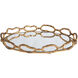 Cable Gold Leaf Chain Mirrored Tray