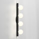 Cabaret 4 Light 21.65 inch Matte Black Bathroom Wall Light