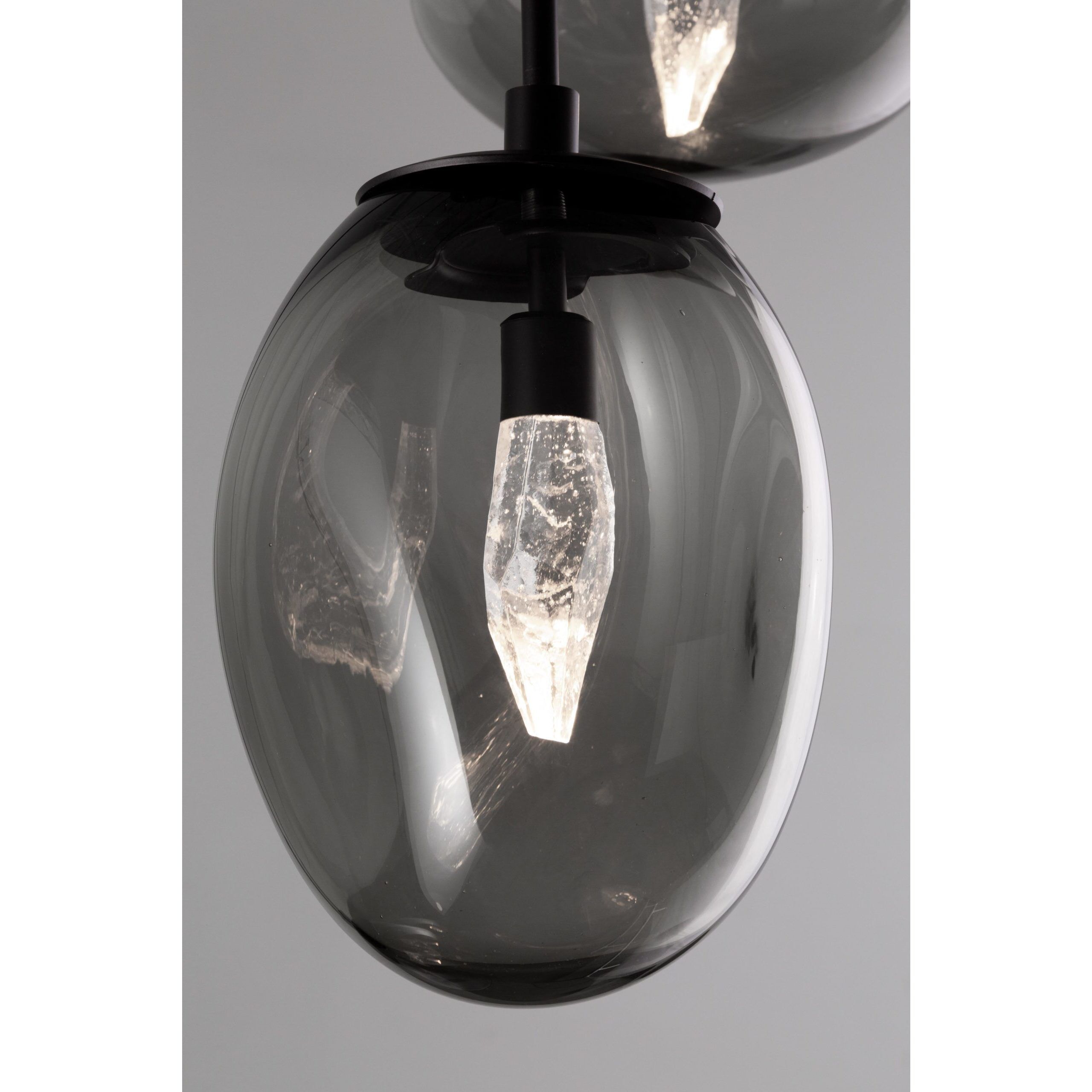 Cosmos LED LED 31.9 inch Gilded Brass Chandelier Ceiling Light in 3000K LED, Clear Geo Inner with Bronze Cosmos Outer, Round Multi-Port