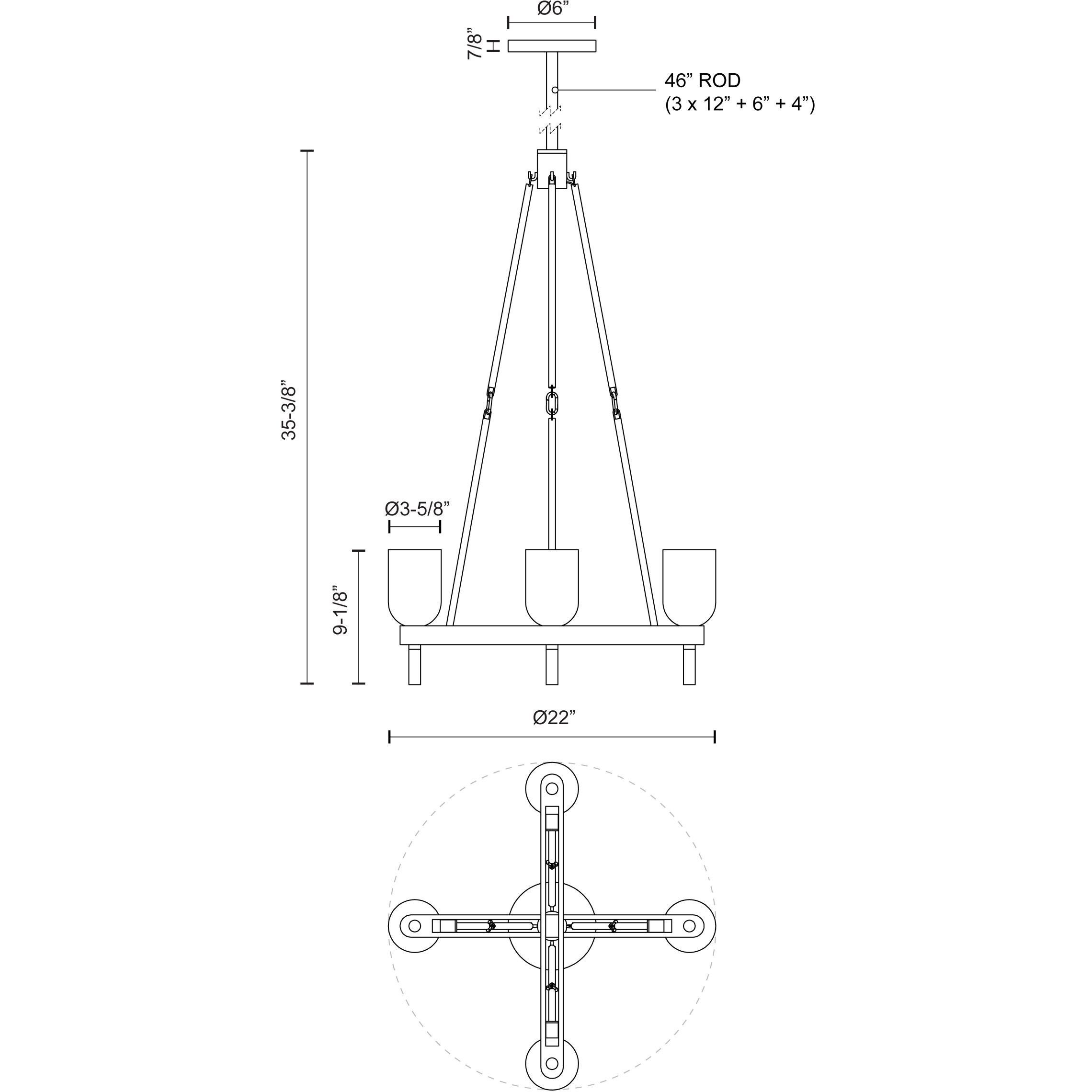 Lucian Pendant Ceiling Light in Vintage Brass, Clear Glass