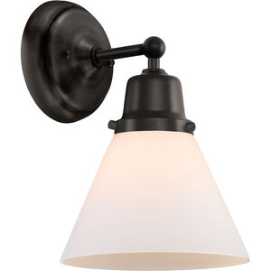 Aditi Large Cone LED 8 inch Matte Black Sconce Wall Light, Aditi