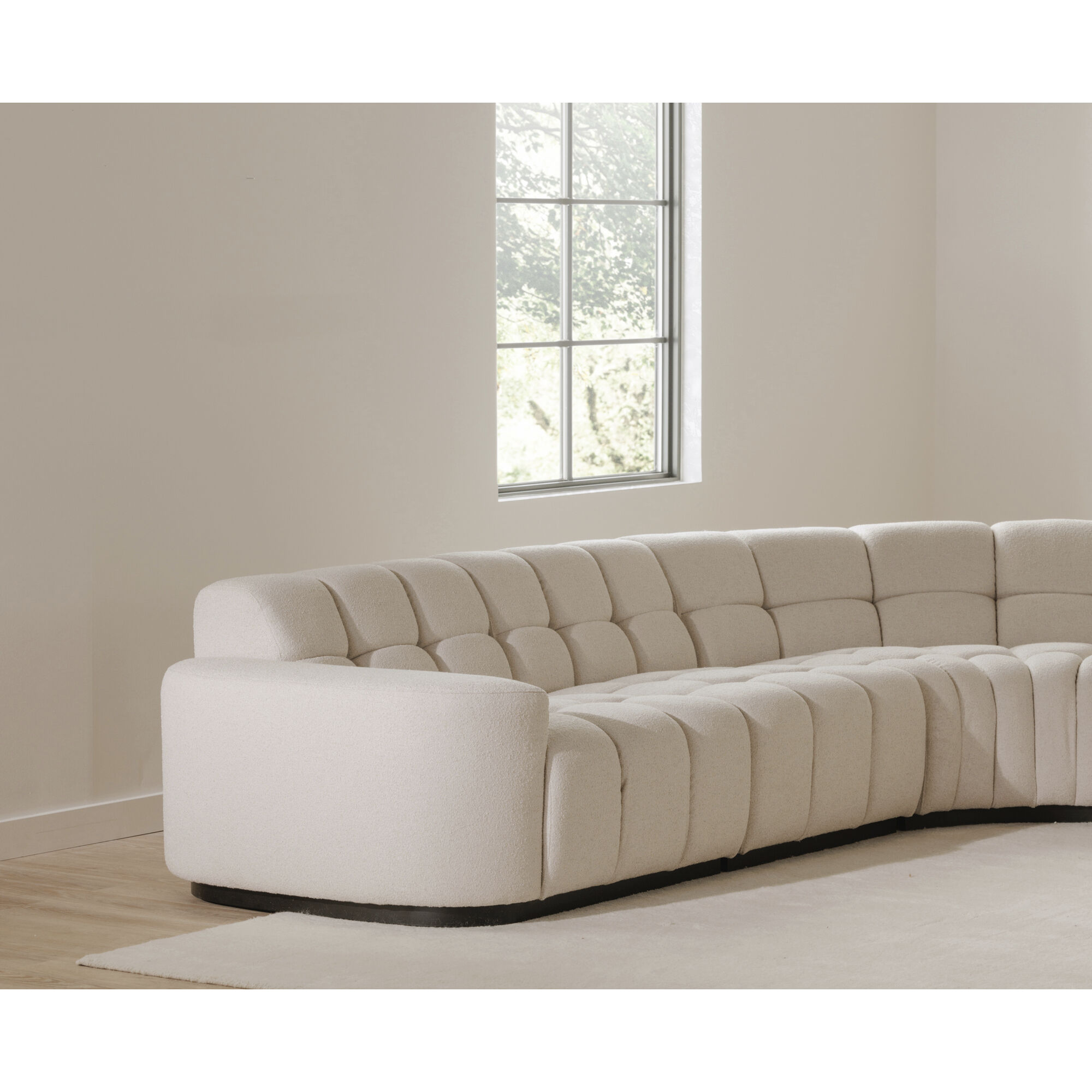 Roman Beige L-Shaped Sectional
