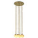 Alesa 7 Light 19.69 inch Antique Brass and Alabaster Pendant Ceiling Light