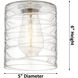 Ballston Cobbleskill LED 36 inch White and Polished Chrome Bath Vanity Light Wall Light in Mercury Glass, Ballston