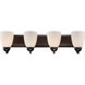 Clayton 4 Light 30 inch Rubbed Oil Bronze Vanity Bar Wall Light