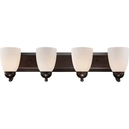 Clayton 4 Light 30 inch Rubbed Oil Bronze Vanity Bar Wall Light