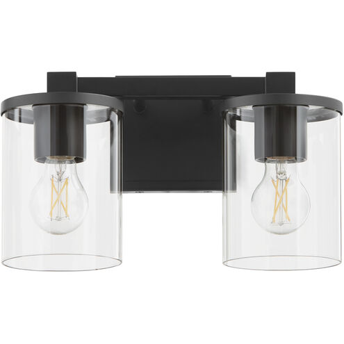 Bolton 2 Light 13.5 inch Matte Black Vanity Light Wall Light