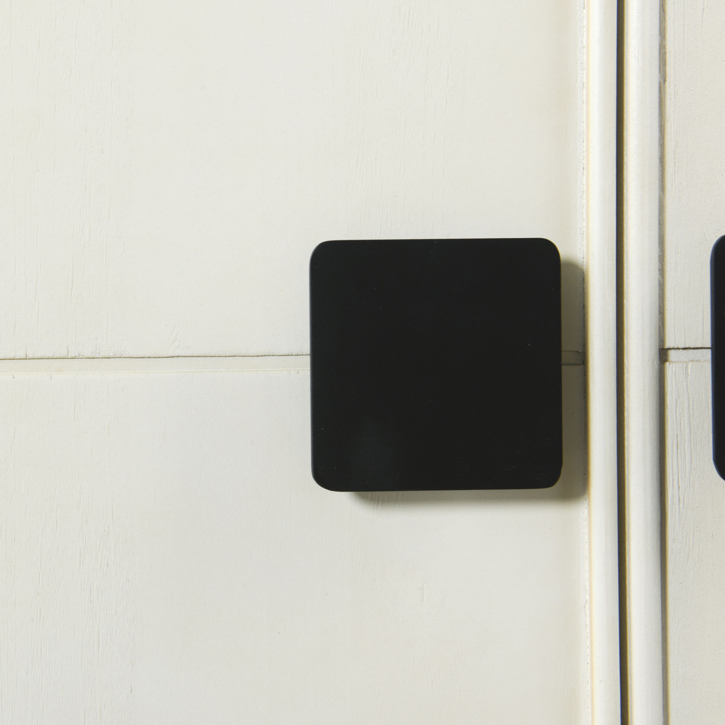 Cameron Satin Black and White and Brass Cabinet